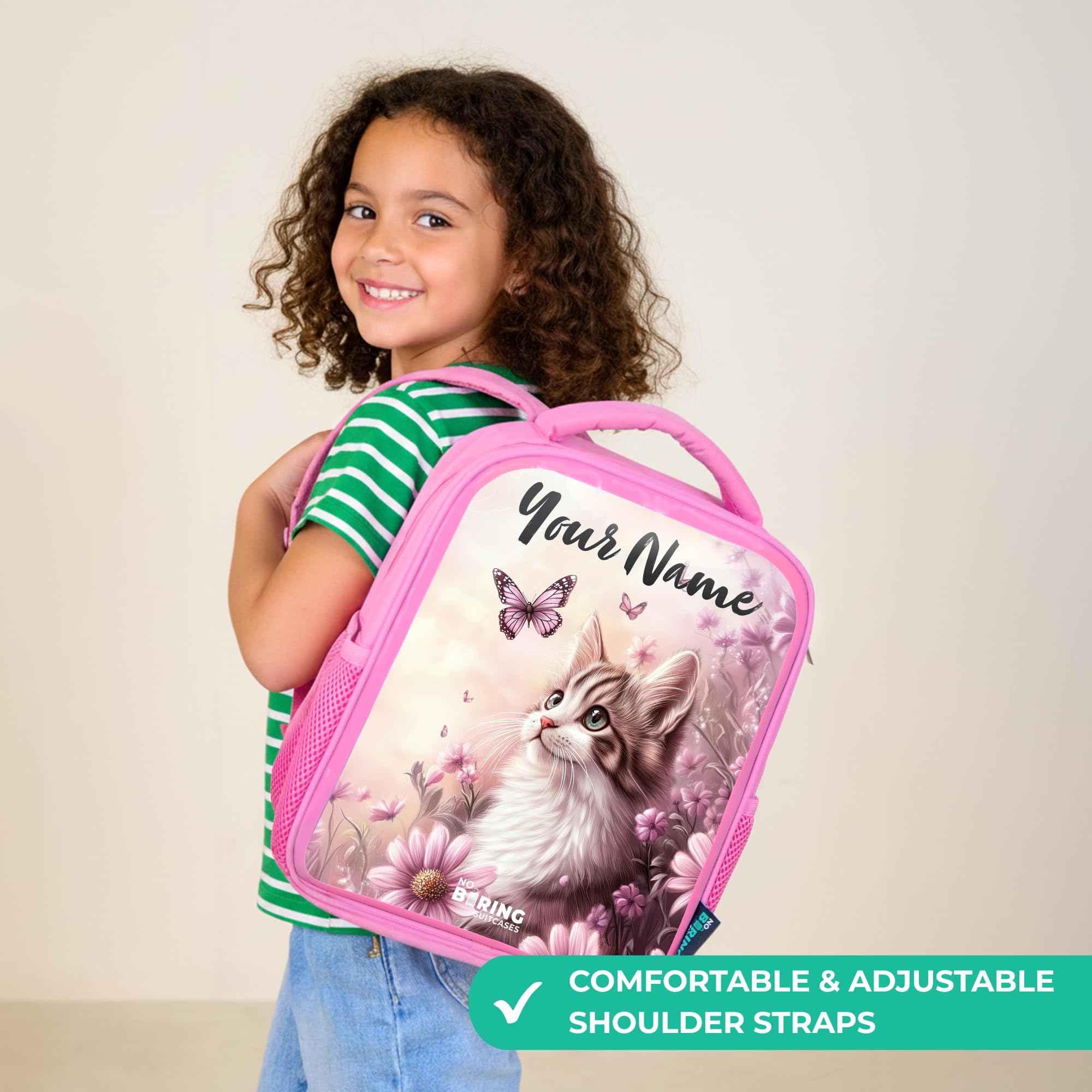 NoBoringSuitcases© Zaino Per Bambini Zaini Scolastici Rosa | 8L - Bambina Backpack Piccolo Zainetto School Bag La Scuola Leggero Asilo Bimbo Adolescente