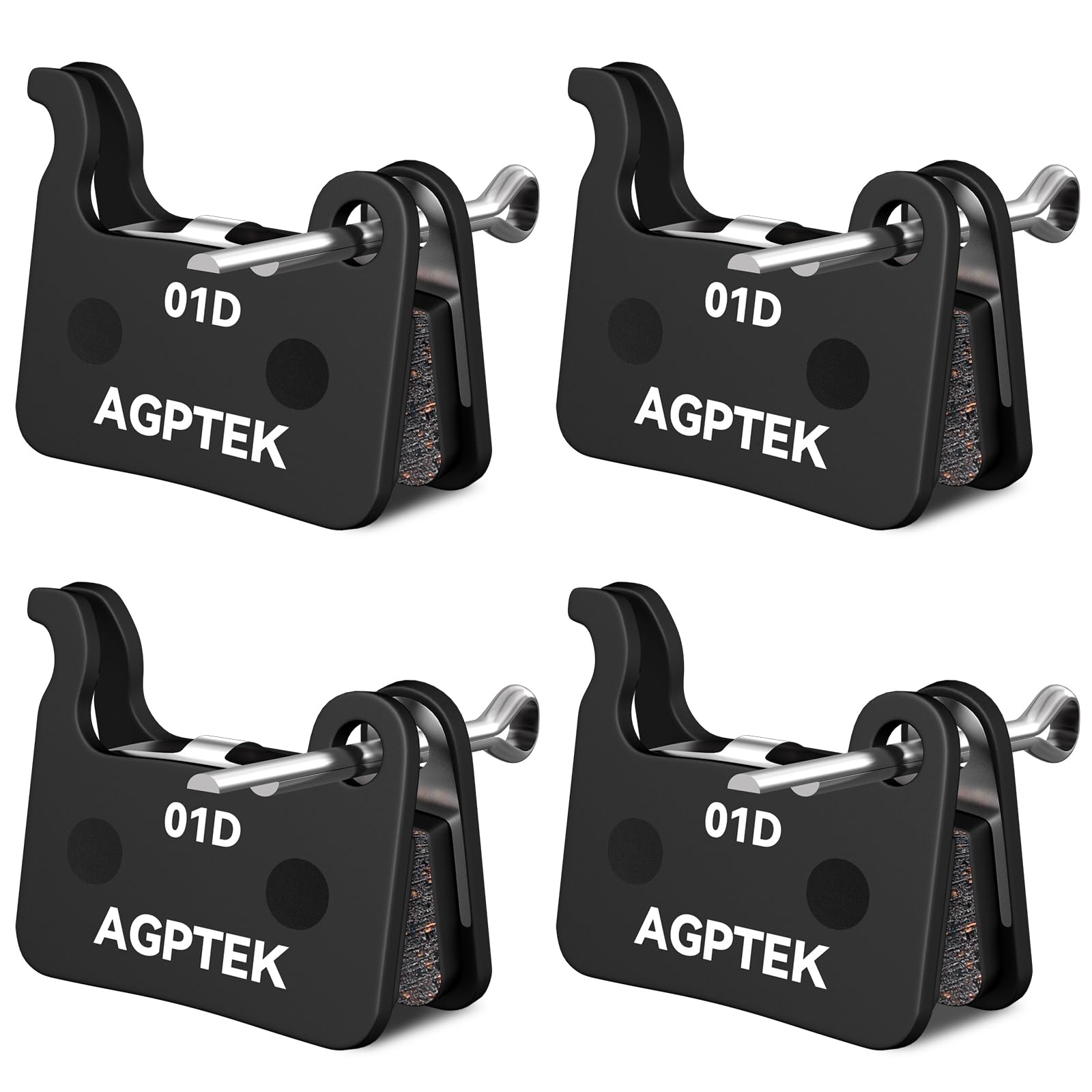 AGPTEK Bike Brake Pads Semimetal 4 Pairs Disc Brake Pads for MTB Road Bike