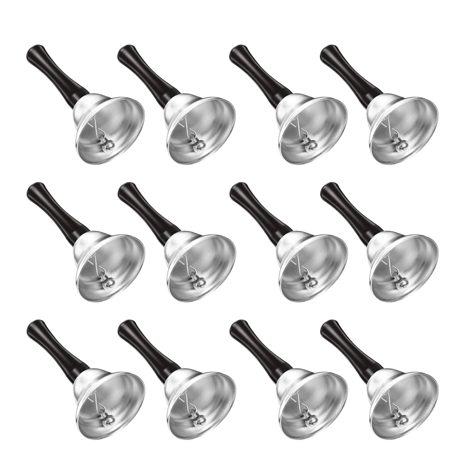 Mekalero Multicolor 12Pcs Santa Clause Bells 50Mm Iron Hand Bells Christmas Tree Decoration For Tree Tabletop Display Festival Home Decorations Christmas Decoration