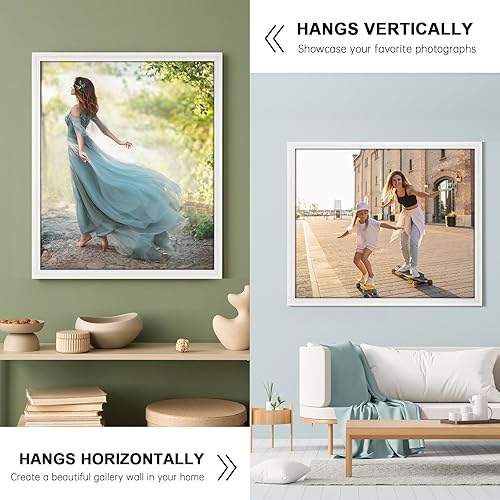 Vista 147 de GULETHUN Marco de fotos de 24 x 36 pulgadas, marco para póster blanco, decoración del hogar, marcos naturales de galería, formato horizontal
