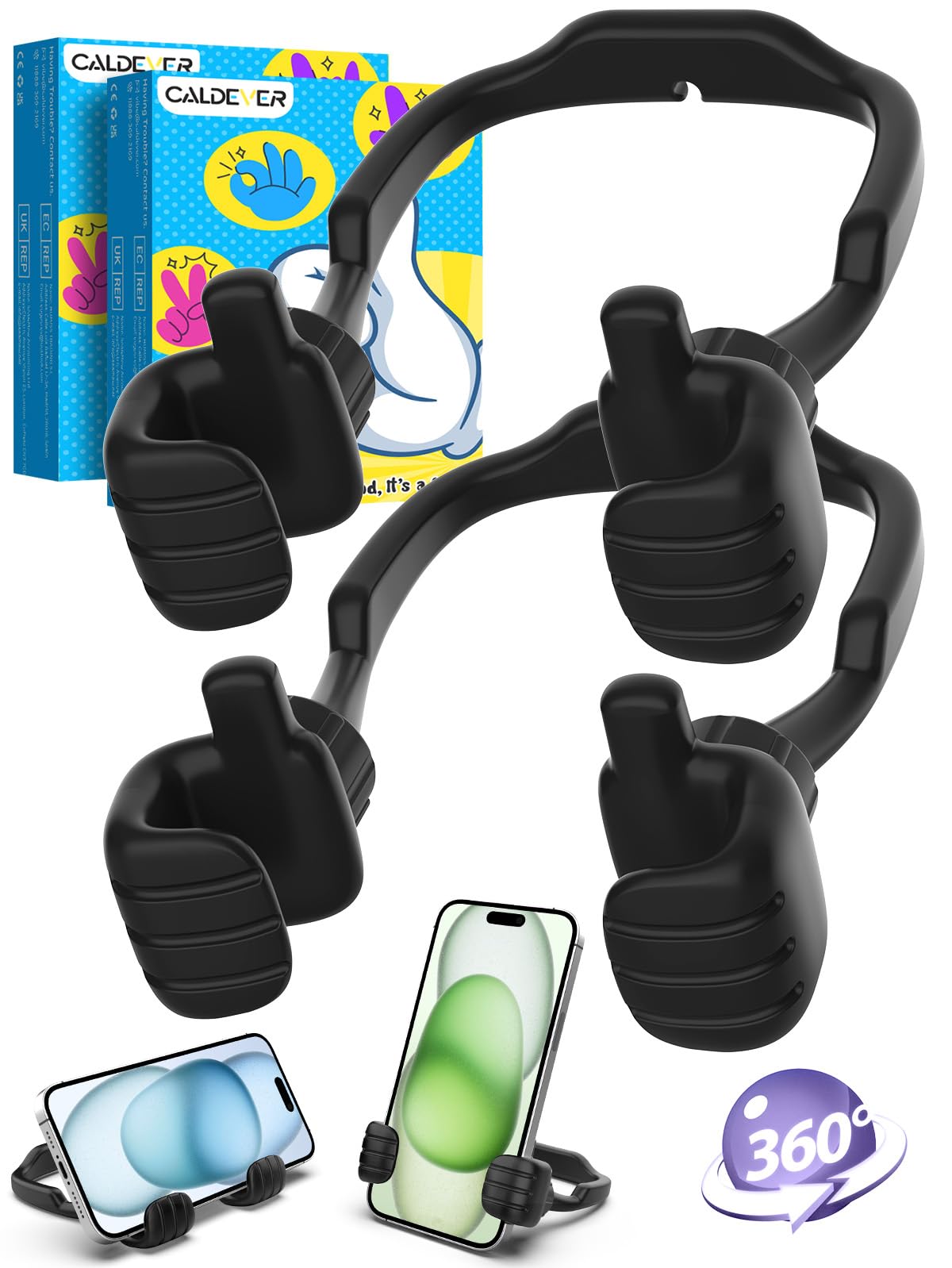Mens Valentines Gifts for Boys Him Her Boyfriend Girlfriend Thumbs Up Lazy Cell Phone Stand for iPhone Cell Phone Holder for Desk Cool Gadgets Husband Valentine's Day Gift for Kids Girls Wife Boys