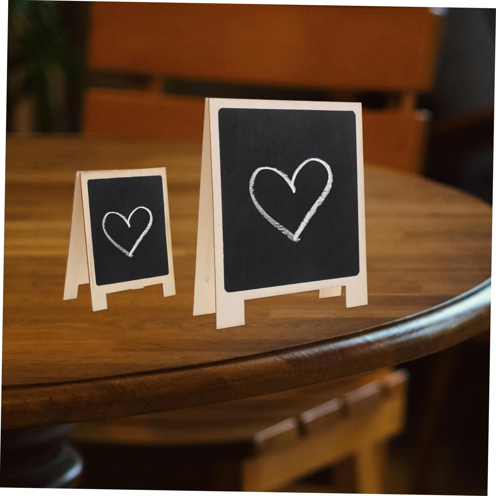 Operitacx 15stücke Mini Kreidetafel Mit Holzrahmen Doppelseitige Tischtafel Für Nachrichten Menüs Dekoration Leicht Und Tragbar Für Zuhause Bars Und Events