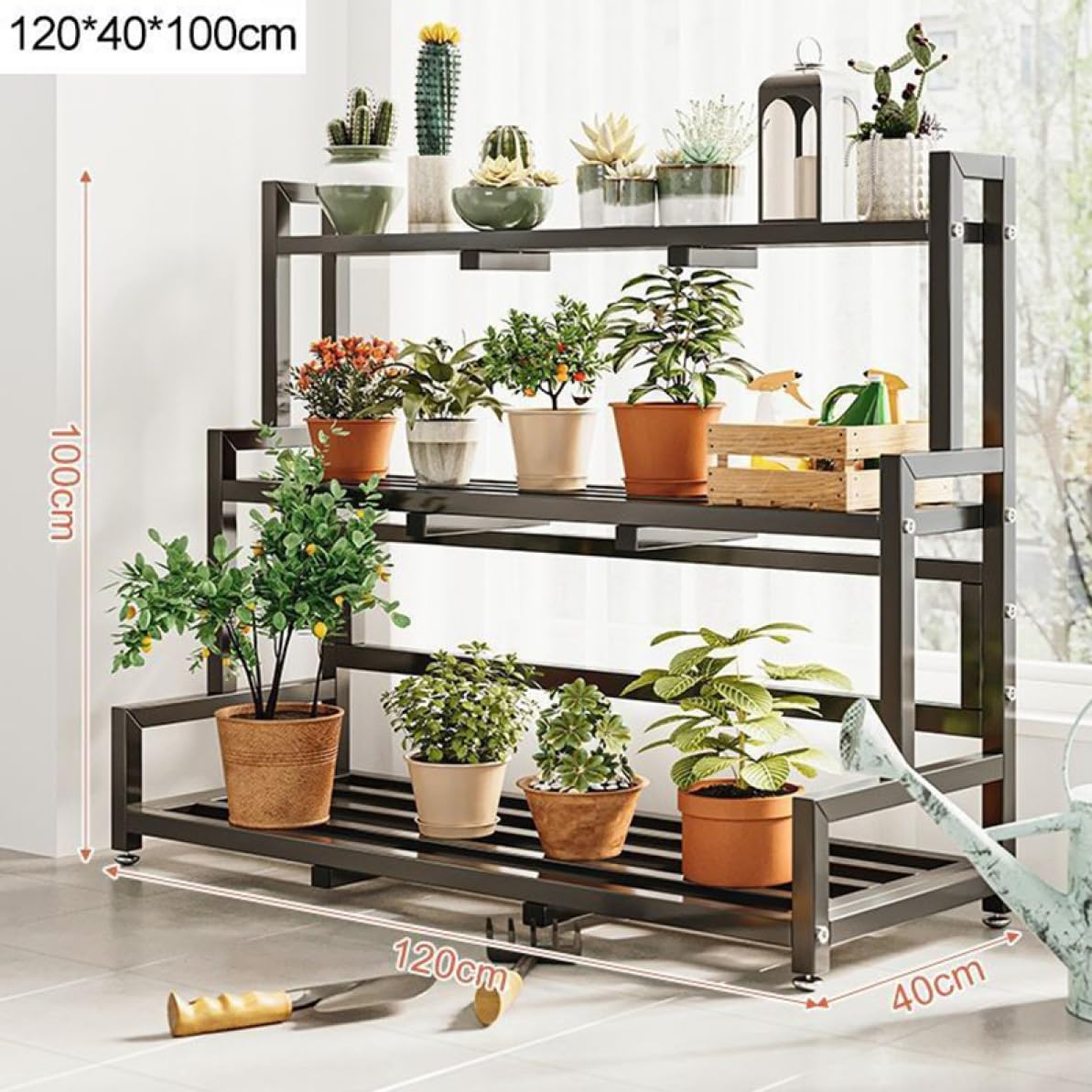 Amazon.co.jp: [GZGZ] アイアン シェルフ ボタニカルシェルフ 4段 植物