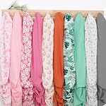 The Peanutshell 4-Pack Fitted Crib Sheet Set - Super Soft & Breathable Baby Girl Crib Sheets, Nursery Decor, Fit for Standard Mattress Cover- Pink Roses and Ditsy