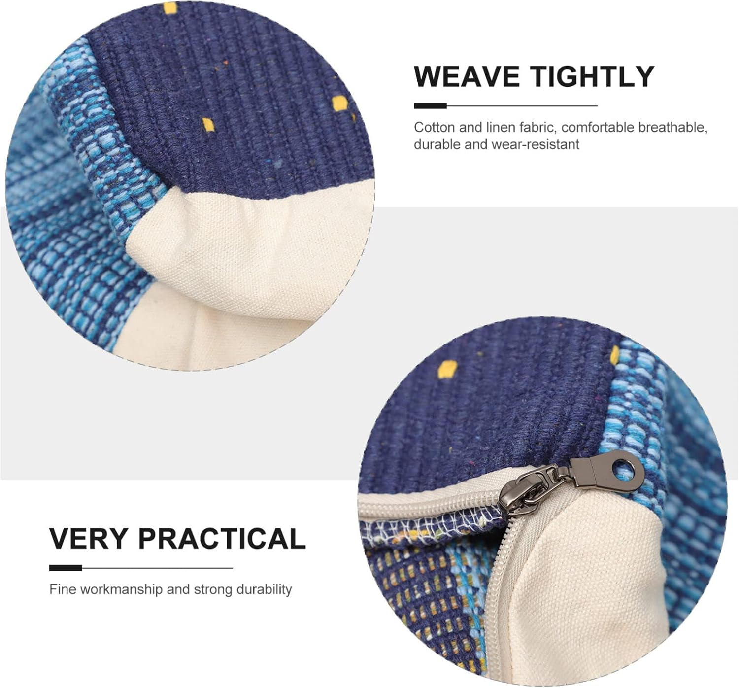 Luxshiny Floor Poufs Square Pouf Ottoman, Floor Sitting Cushion Foot Rest Footstool Ottoman Bean Bag Chair for Living Room Bedroom -Blue Poufs for Living Room