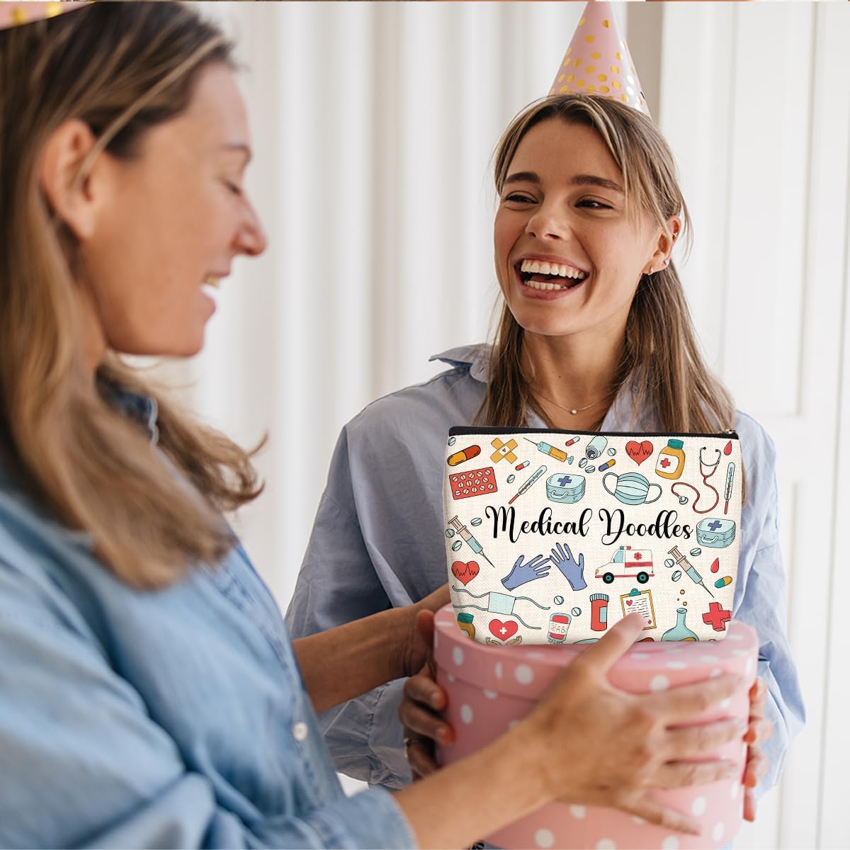 Wenboco Nurse Makeup Bags, Nurse Gifts for Women, Medical Noodles Cosmetic Bags With Zipper, Portable Pouch Purse Travel Essentials Toiletries Accessories, Christmas Birthday Gifts - Image 6