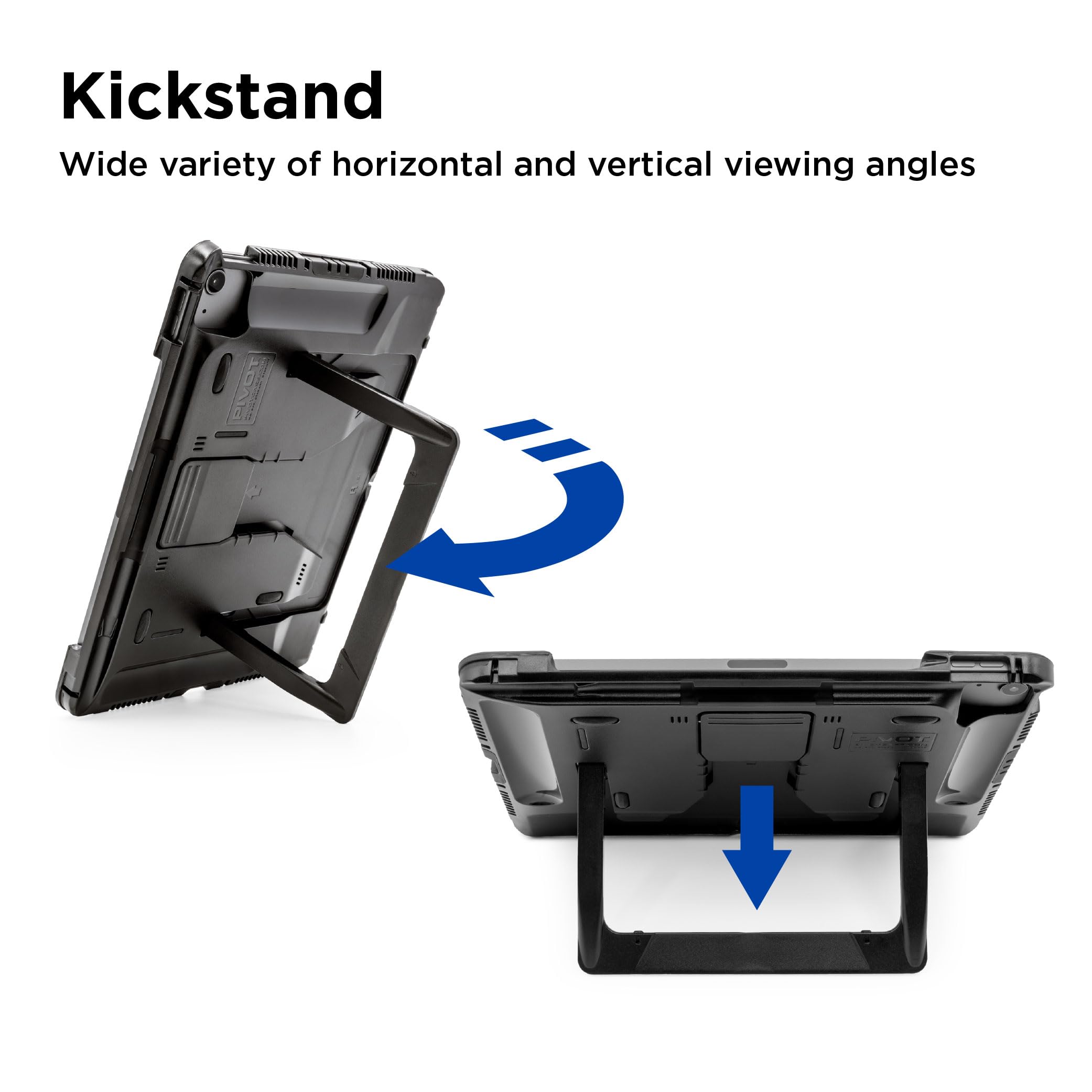 Pivot Atlas A20A - Funda Robusta para iPad Air de 4ª generación y iPad Pro de 11" (1ª a 3ª generación), protección de 360 Grados, para Pilotos Profesionales, aviación General, Color Negro