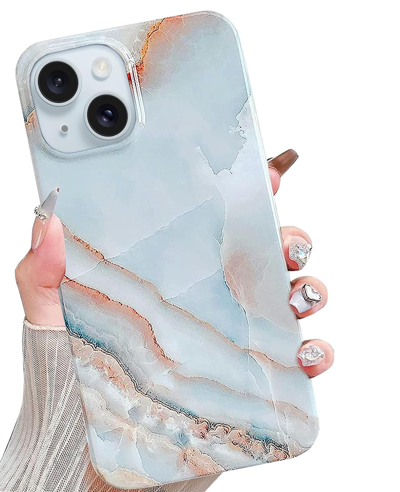 Coque iPhone 14 Plus marbre gris pour un style élégant au quotidien - 8