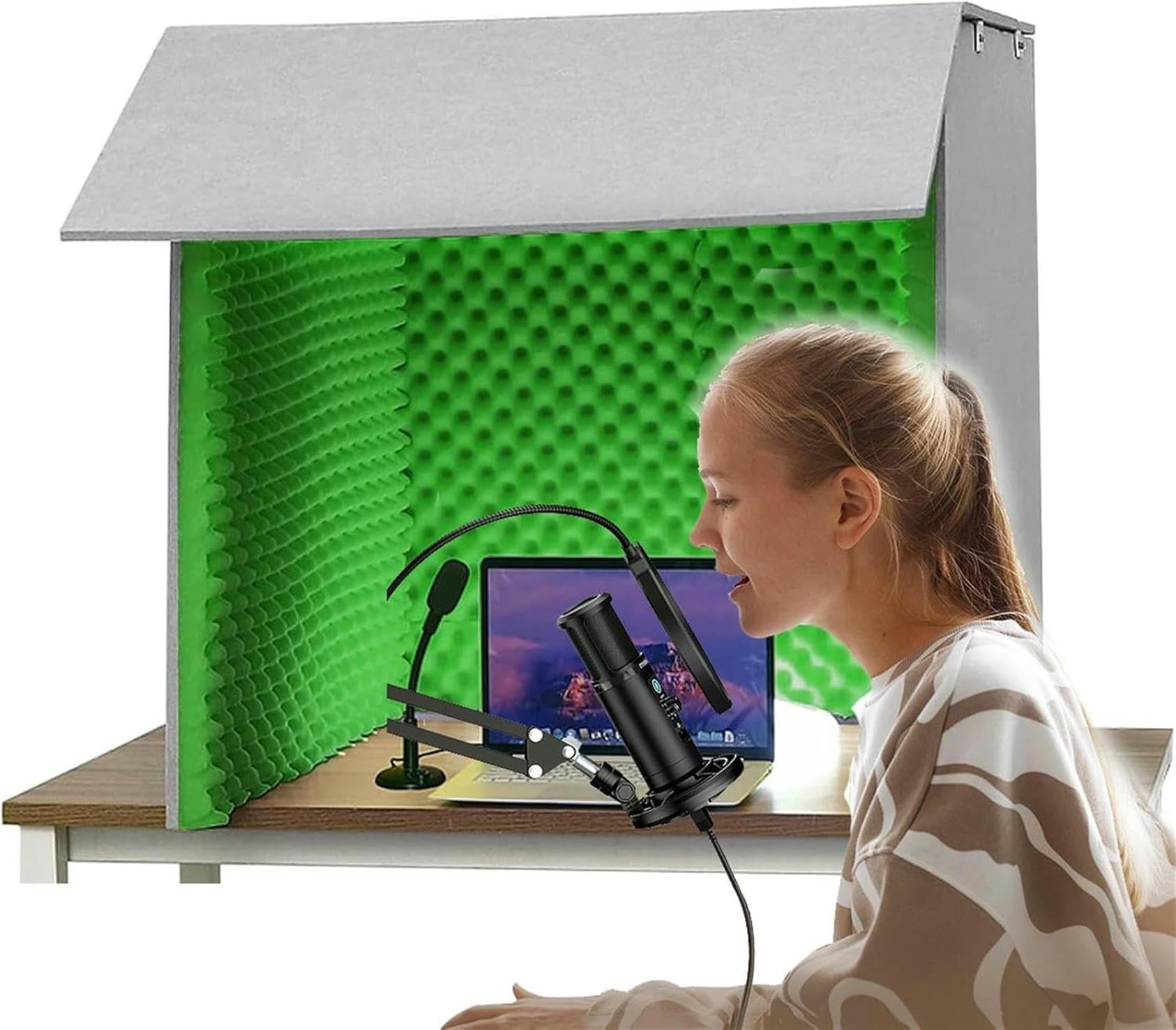 kabina wokalna, Kabina izolacyjna mikrofonu Sound Proof Box Cube, do domowego studia, nagrywania muzyki