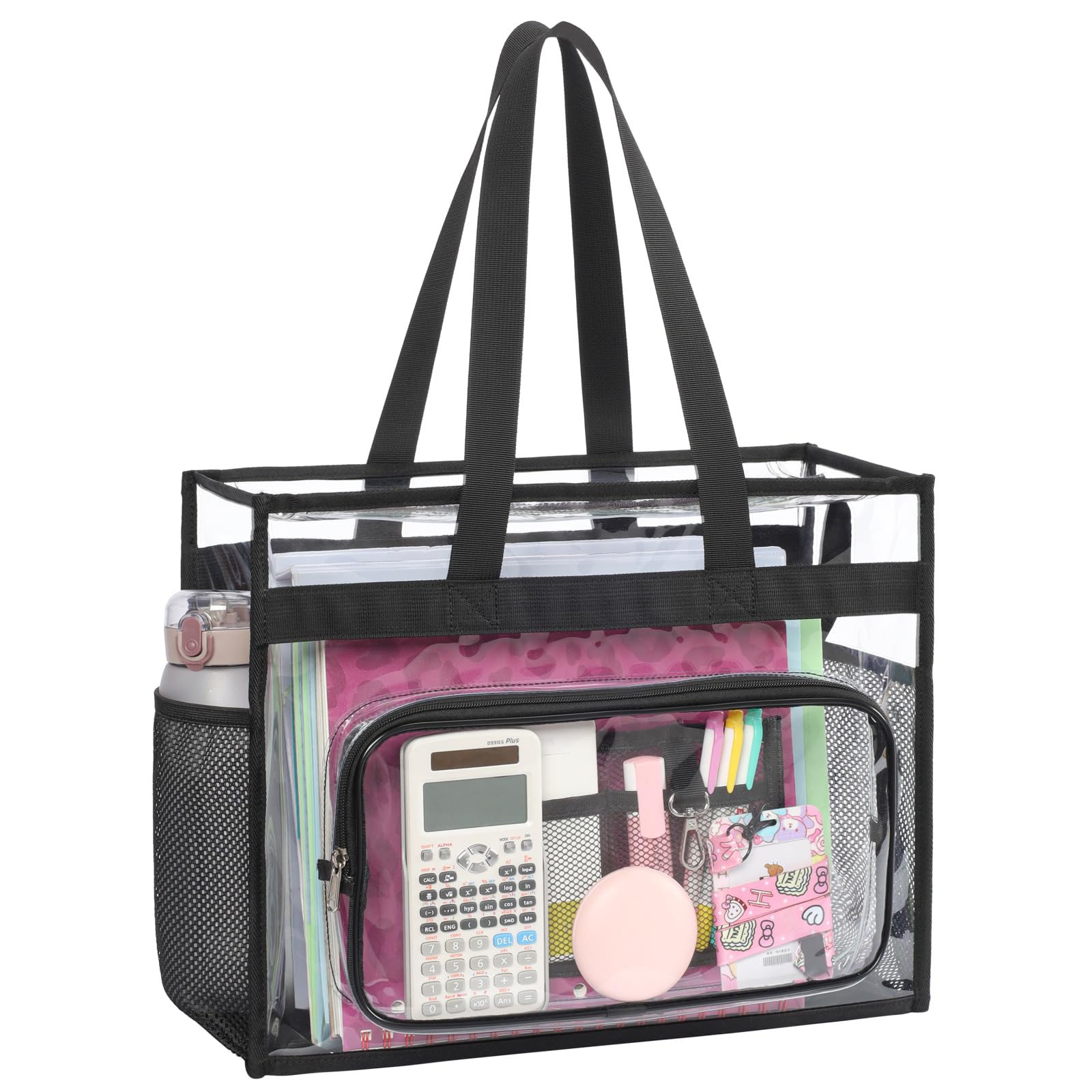 PACKISM Clear Tote Bag for School - Large Heavy Duty Clear Tote for Girls