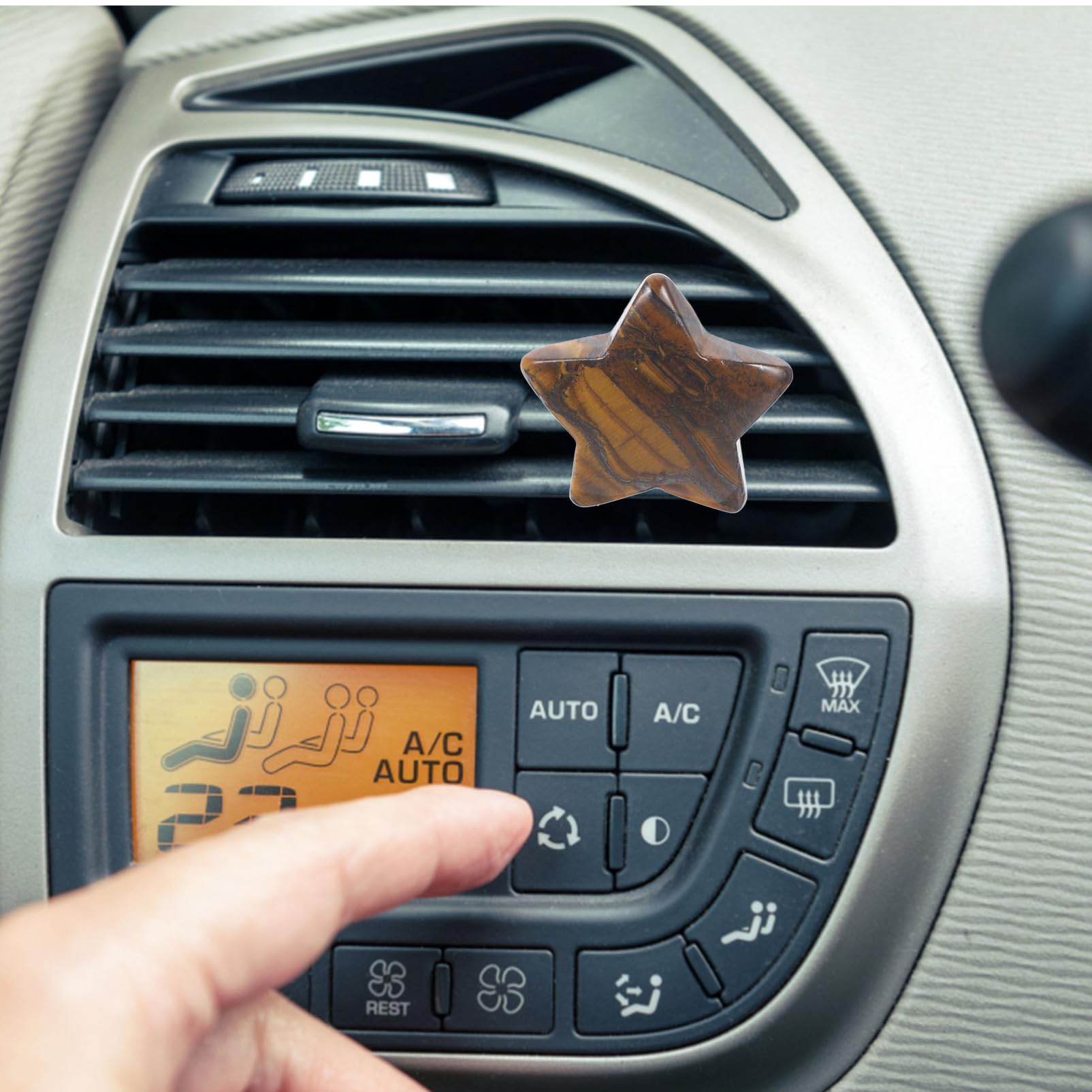 VICASKY 3 Sätze Luftauslass-clips Auto-kristall-autodekorationen Mond- Und Stern-auto-clips Robustes Material Für Dauerhaften Gebrauch 2 Stück * 3