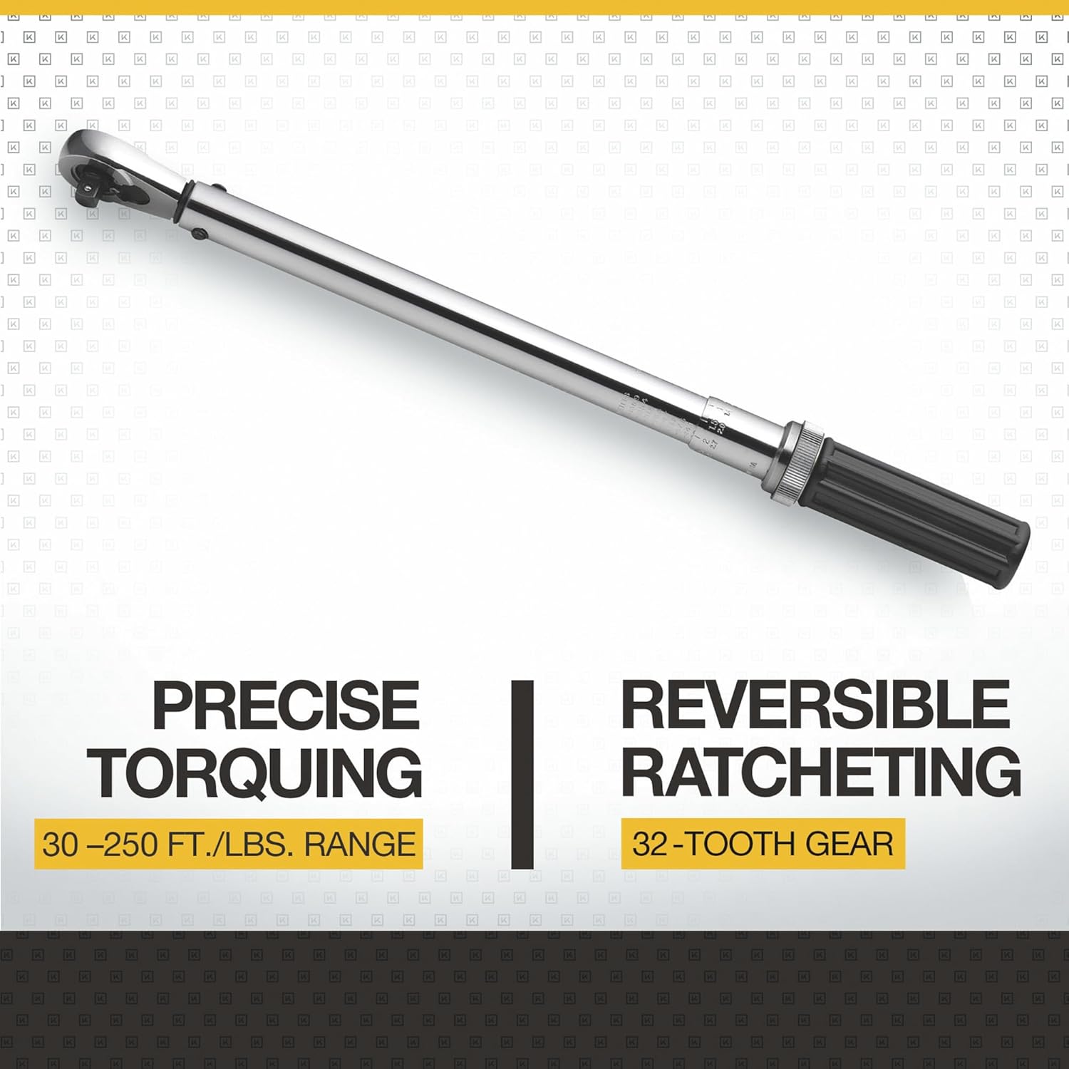 Klutch 1/2in.-Drive Mechanical Torque Wrench -30-250 Ft./Lbs.