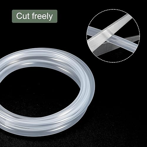 Miniatura 47 de YOKIVE Tubo de silicona, transferencia de agua, ideal para bomba (negro, 0.315 x 0.394 in IDxOD, 3.3 ft) Beige,Negro,Azul / Patchwork,Claro,forro