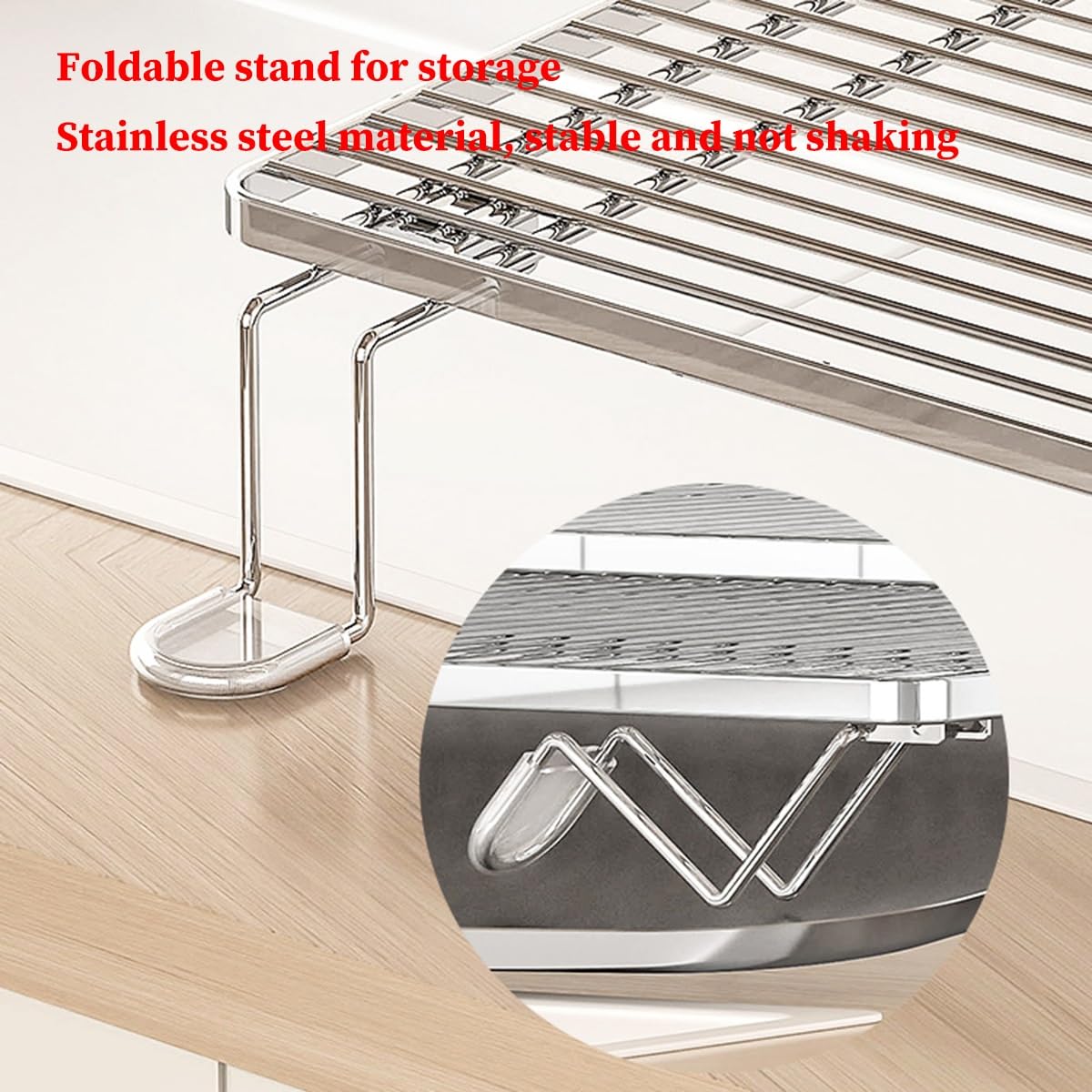 Escurridor de Platos Extensible con Bandeja recogegotas, escurridor Grande de encimera, escurridor con Soporte para Copas de Vino, portavasos y Soporte para Cubiertos (Plateado, 2 Niveles)