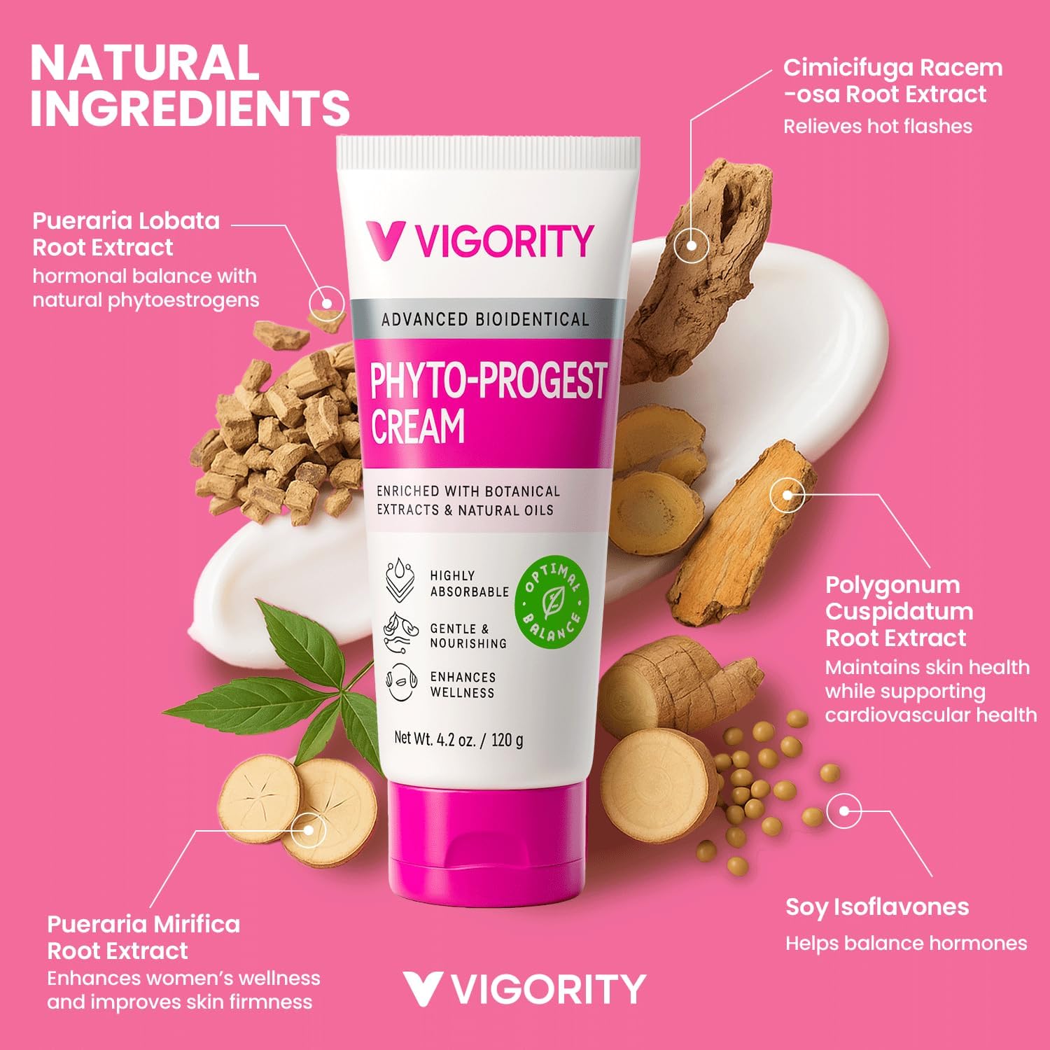 Vigority Phyto-Progest Cream for Women – Botanical Balance & Hydration Support – Gentle, Nourishing, and Fast-Absorbing Formula