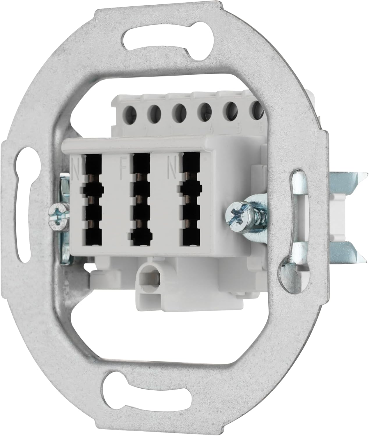 REV TECHNIK, TAE socket, brand compatible with Busch Jäger, Gira, Jung and Merten, flush-mounted, silver