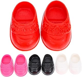 jojofuny 4 Pairs Doll Shoes Mini Finger Shoes Girl Doll Accessories for 16cm BJD Dolls Closet