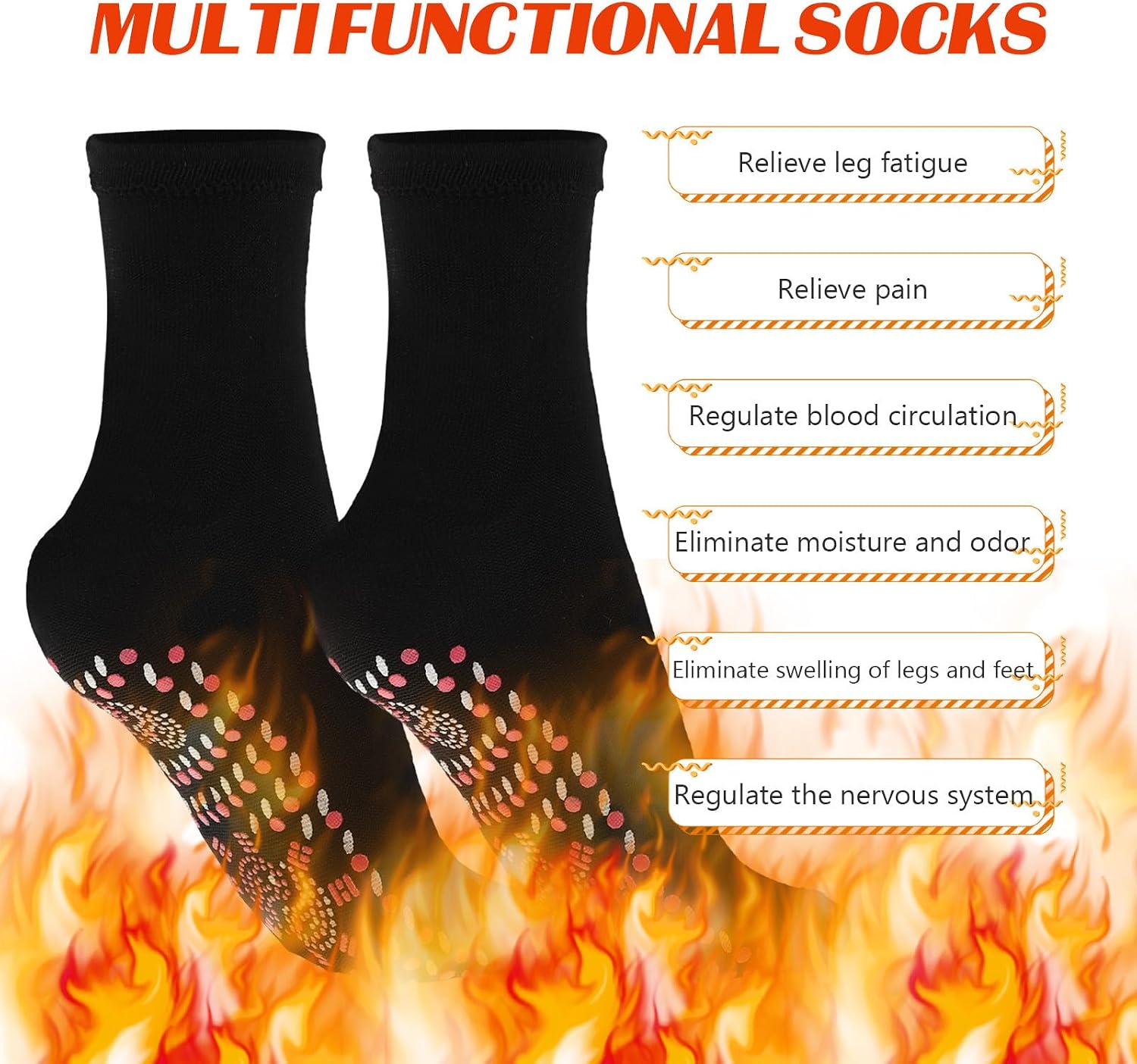 4 Pairs Thermal Winter Socks for Men and Women Breathable Foot Warmer Socks Comfortable for Outdoor Camping and Hiking