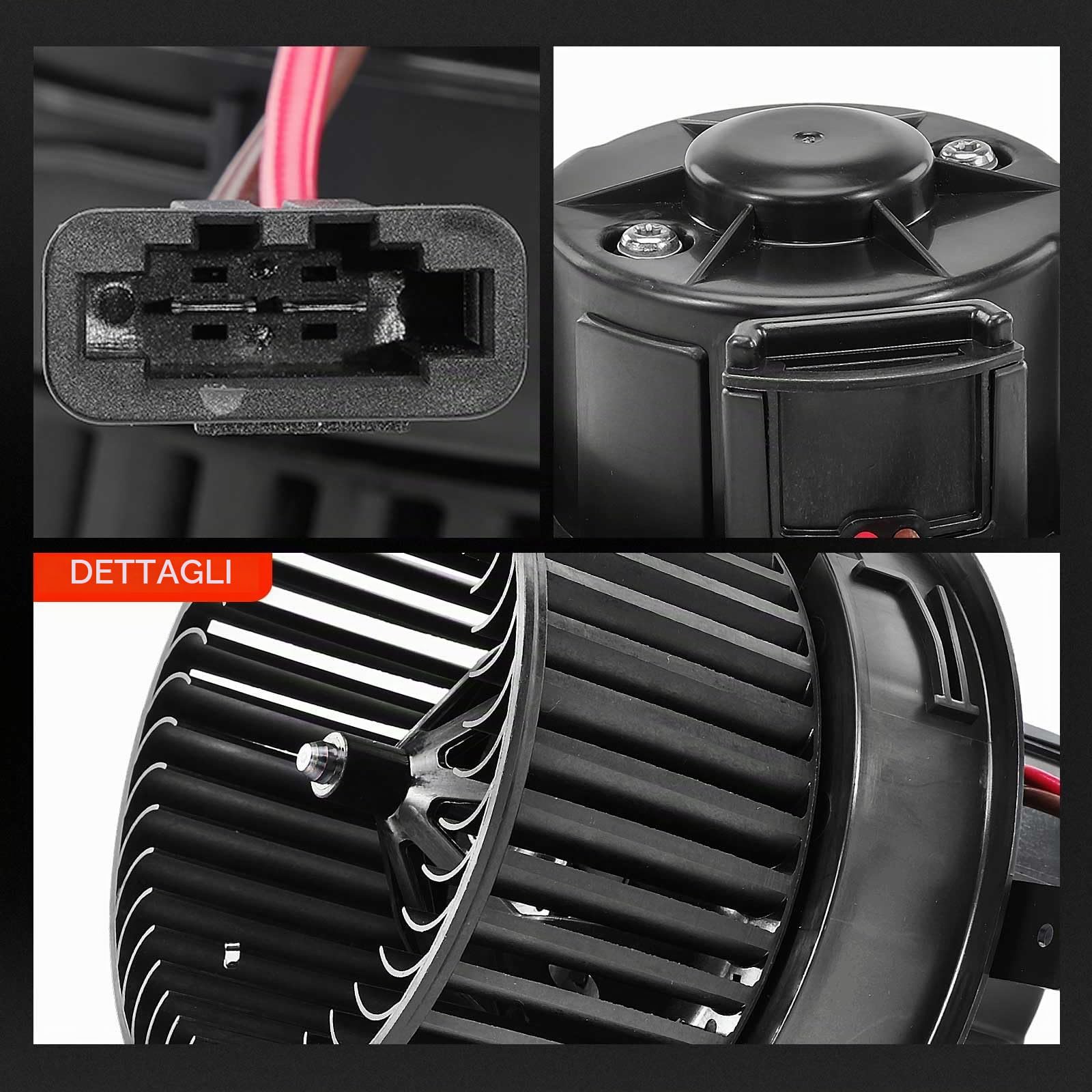 Frankberg Motore del ventilatore Ventilatore del riscaldamento Compatibile con Giulietta 940 1.4 TB 1.6 JTDM 1.8 TBi 1.4 Bi-Fuel 2.0 JTDM 2010-2020 Replace# 87704,77365569
