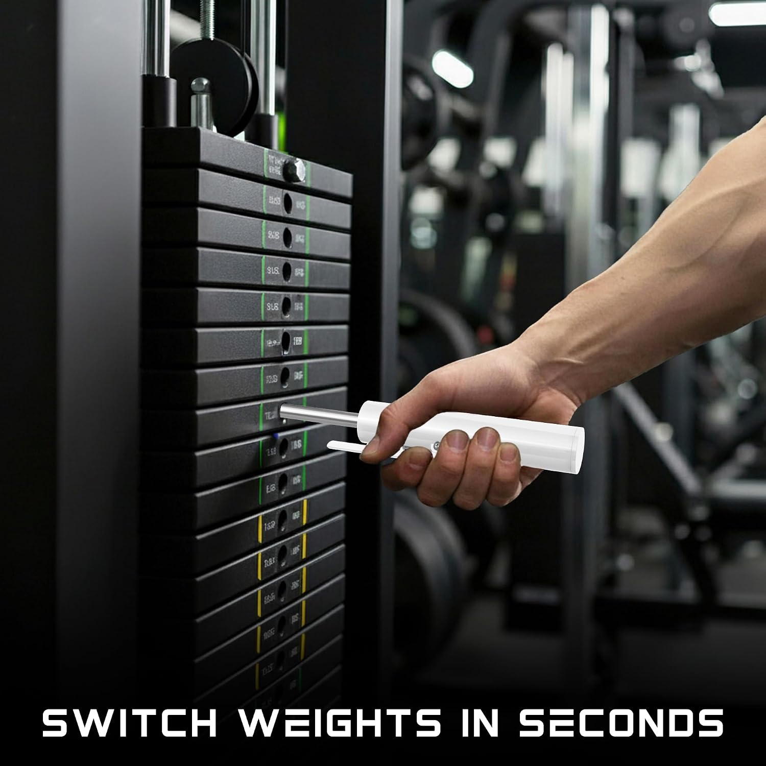 Drop Set Pins for Gym, Quick Release Weight Stack Pins, Auto-Eject, 5/16”D | Quick-Release Drop Set Pins Gym Fits Most Selectorized Machines, Easy Transition to Lower Weights for More Reps