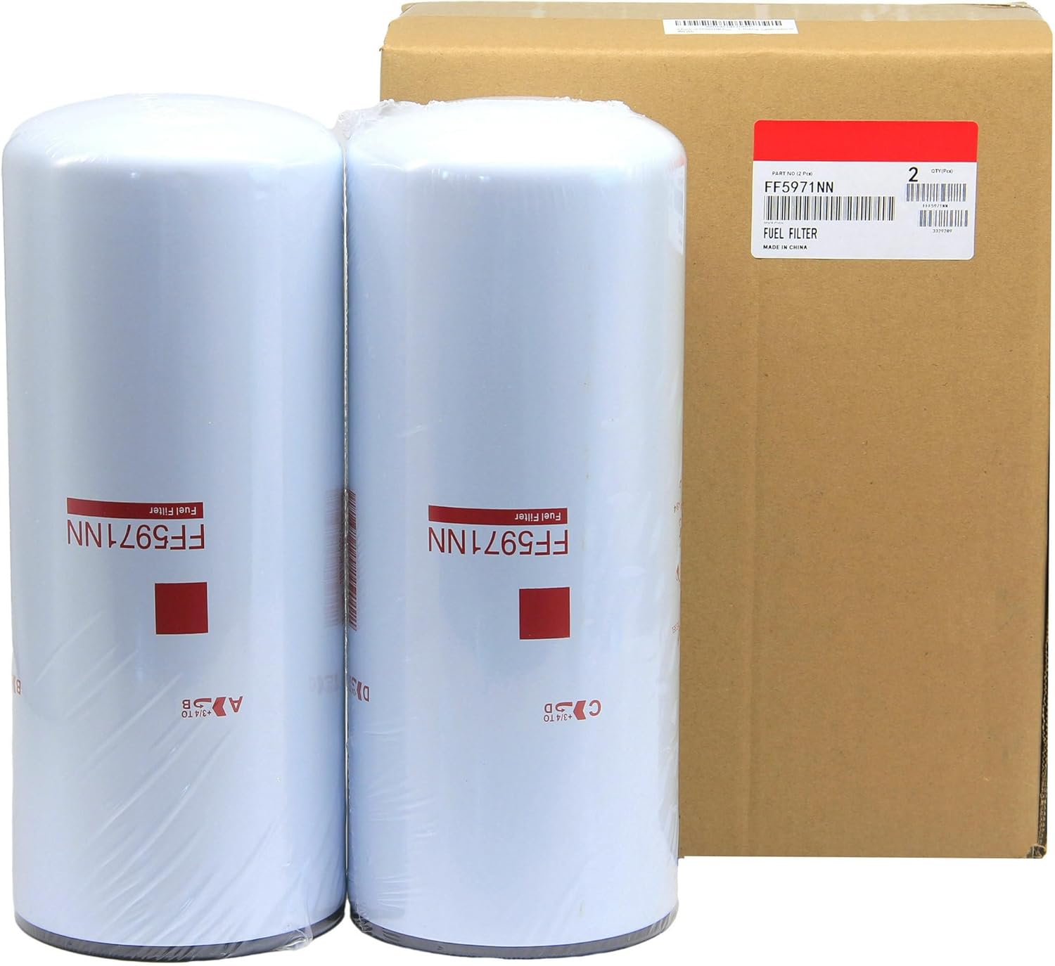2 Pack of FF5971NN Fuel Filter Replaces 5575143, BF46248, DBF5811 Compatible with Cummins X12 X15 14.9L Engine (2020 onward)