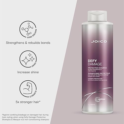 Miniatura 8 de Joico Champú protector Defy Damage  Para cabello teñido  Fortalece los lazos y conserva el color del cabello  Con aceite de semilla de moringa y