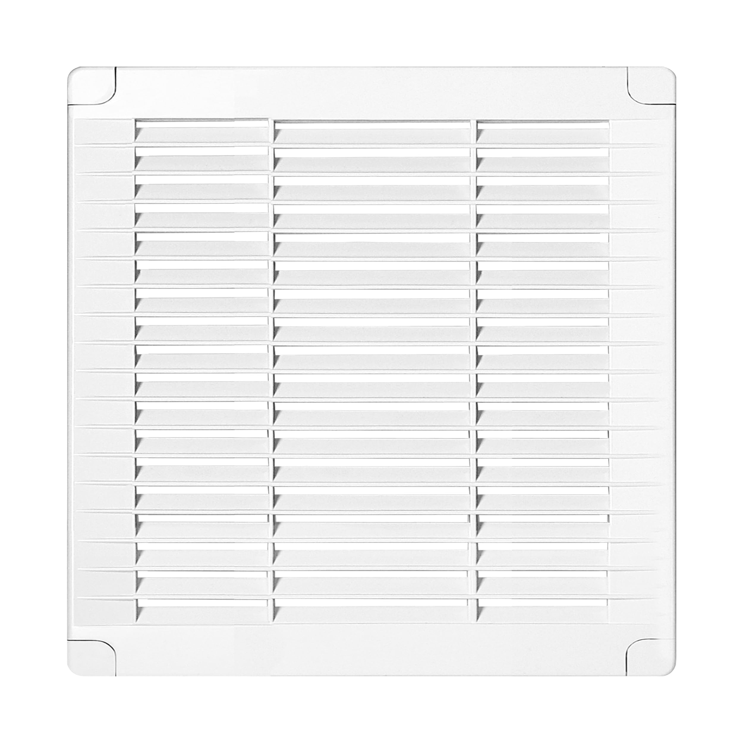 Kratka Wentylacyjna Uniwersalna Biała Klatka Wylotowa Kwadratowa Bez Kołnierza ABS (biały - 200 x 200 mm)