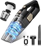 Handheld Vacuum Cordless, 15000PA Powerful Suction Hand Held Vacuum Cleaner, Car Vacuum Portable Cordless with Large-Capacity Dust Bin & LED Light, High Power Dust Busters for Home, Car, Office, Pet