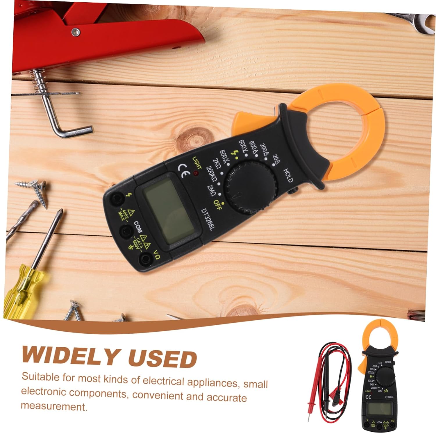 OUNONA Digital Clamp Meter Multimeter Volt Ohm Meter for Accurate Voltage Measurement