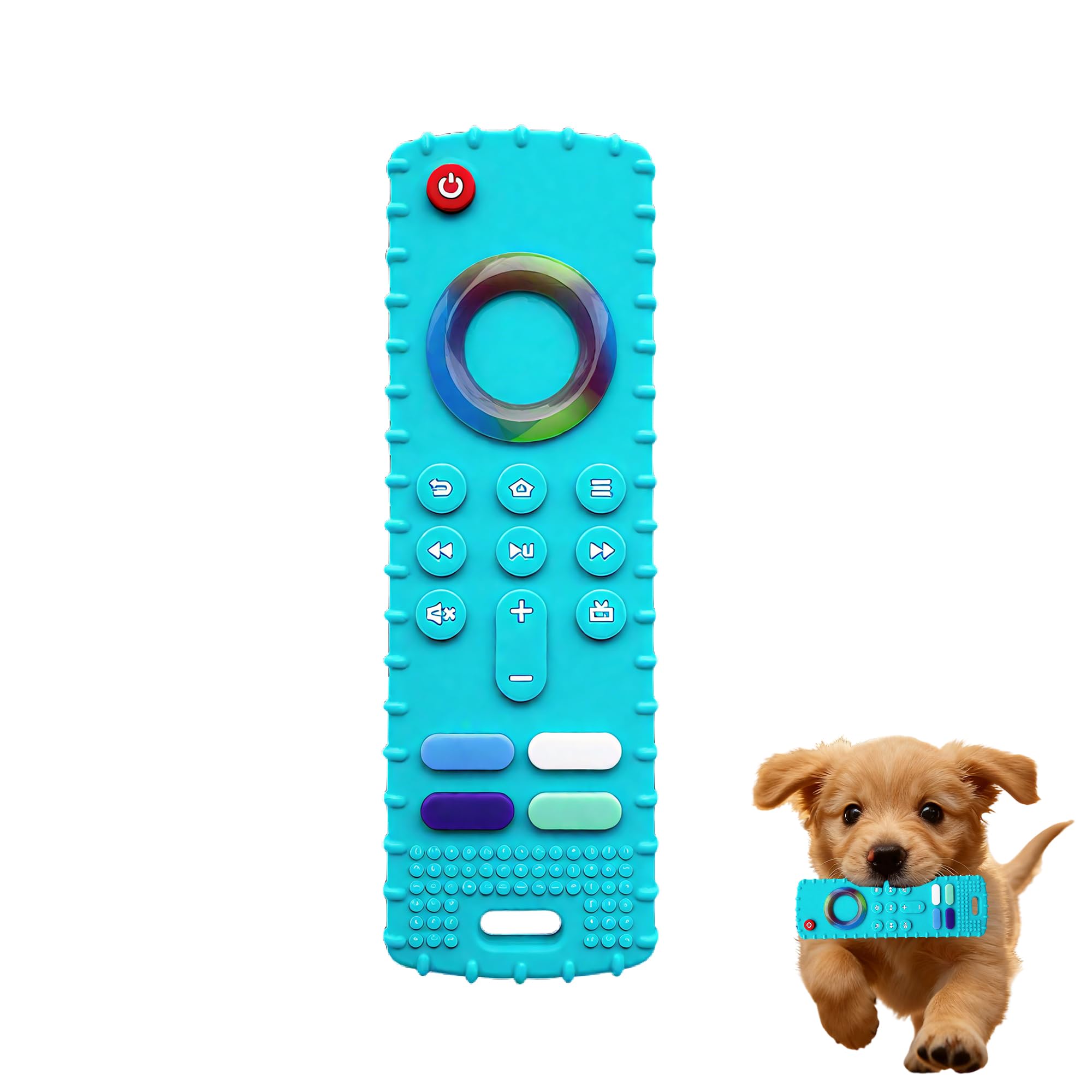 TUYOBG Remote Control Design Silicone Puppy Teething Toy