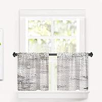 Vista 128 de Cenefas de cocina modernas con patrón de cobre marrón dorado para ventanas, cenefas opacas abstractas de marcas de arañazos y cortinas opacas