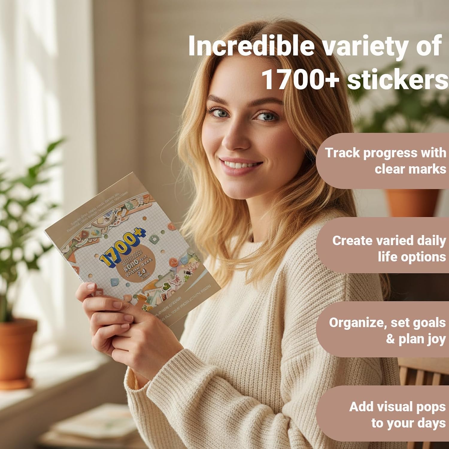 Aesthetic Planner Stickers, 12 Monthly Calendar Stickers for Calendar Decorating, Planning, Scrapbooking, Journaling, Mini Vintage Planner Accessories for Kids Adults Gifts (24 Sheets 1800+) image 4