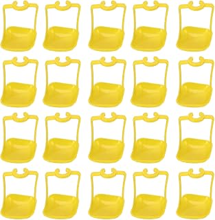 Baxnore Tazas de Agua de Pollo a Prueba de óxido de Color Brillante Tazas automáticas para Beber para pájaros avícolas Conejos de PP (Amarillo)