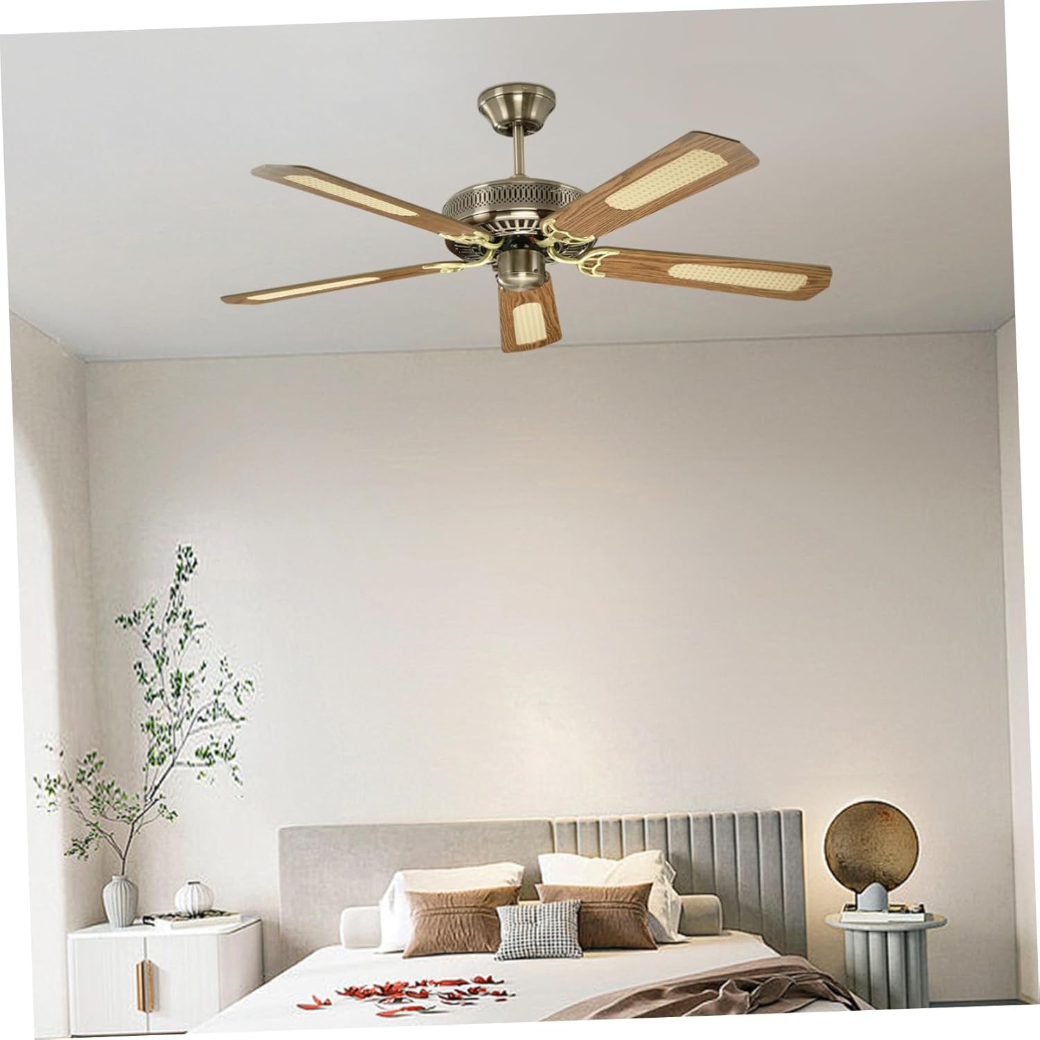 Angoily 5pcs Zinc Alloy Ceiling Fan Replacement Parts Ceiling Fan Arms Ceiling Fan Parts Replacement Ceiling Fan Replacement Blades Golden