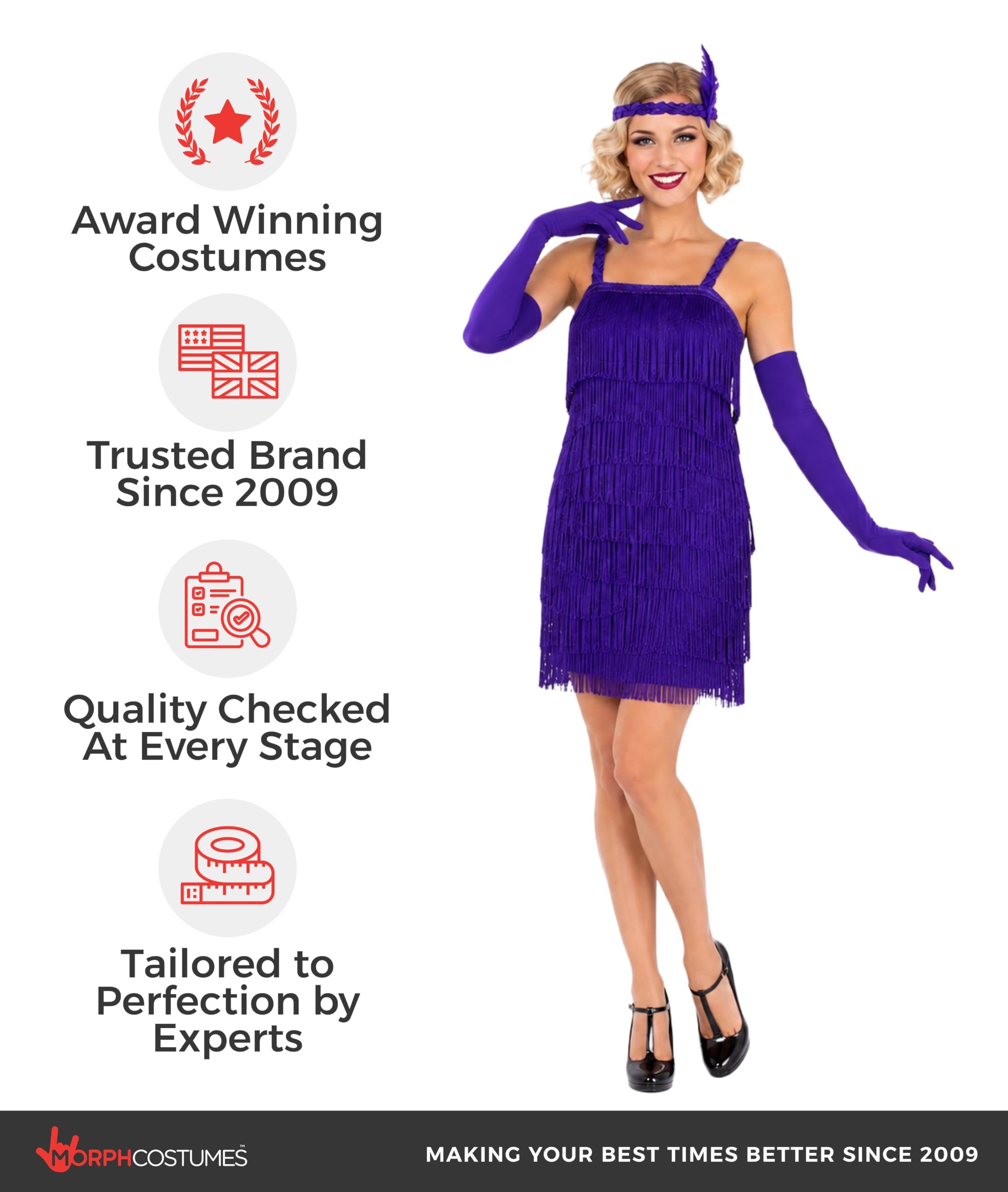 Fun Shack Deguisement Charleston Annee 20 Femme, Costume Halloween