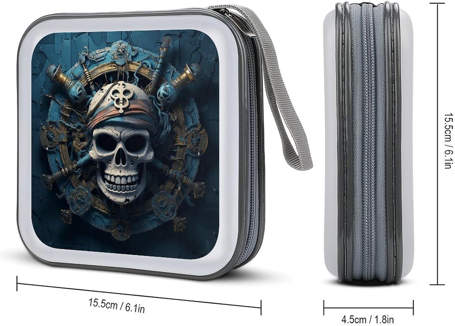 Skeleton Pirate CD Case CD Storage Box DVD Sleeves