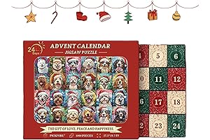 Jigsaw Advent Calendar: Christmas Countdown Puzzle Toy for Family Fun