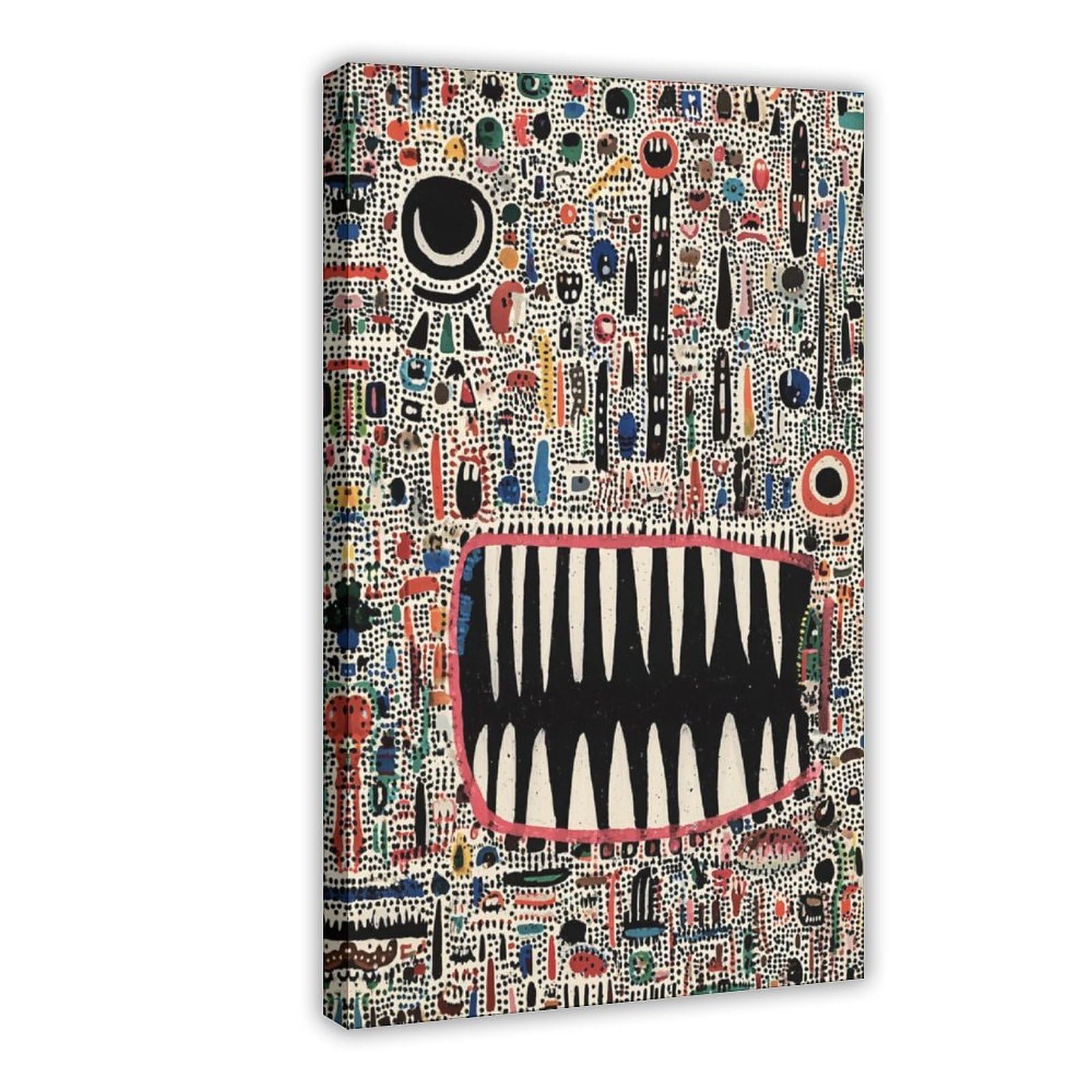 Ywtjax Frame-Style Abstract Face Poster Canvas Poster For Office Decor Gift