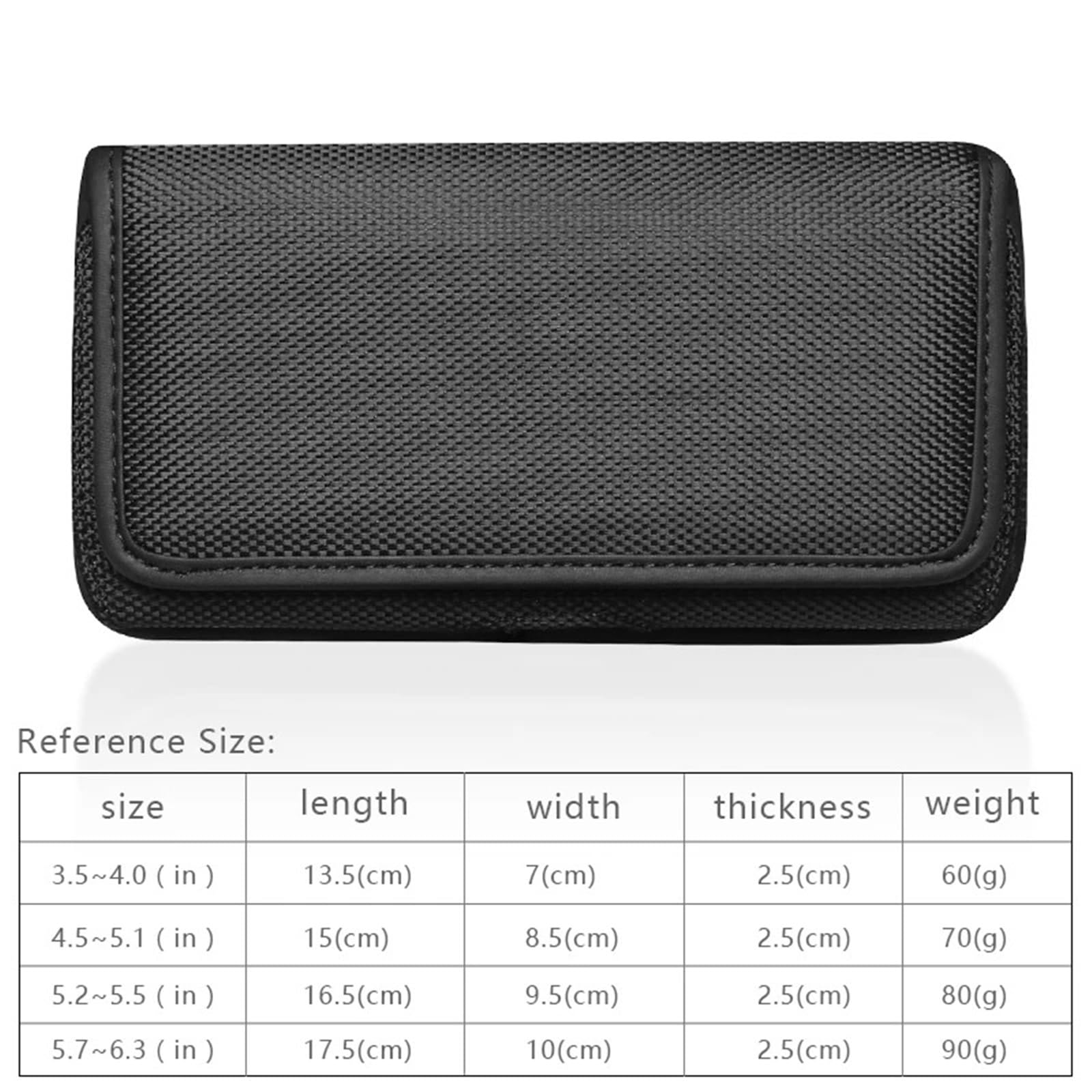 Phone Holster Case Nylon Cell Belt Clip 3.5-6. inch Pouch Carrying Waist Bag for per Escursionismo, Campeggio(XL)