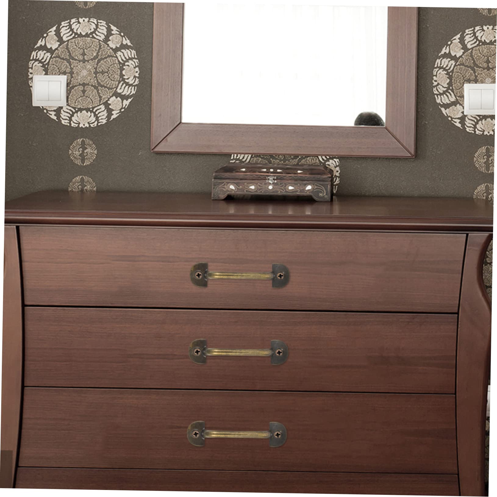 DOITOOL Zinc Alloy Drawer Handles Rustic Vintage Knobs for Cabinet 10pcs Set Home Decor Pulls