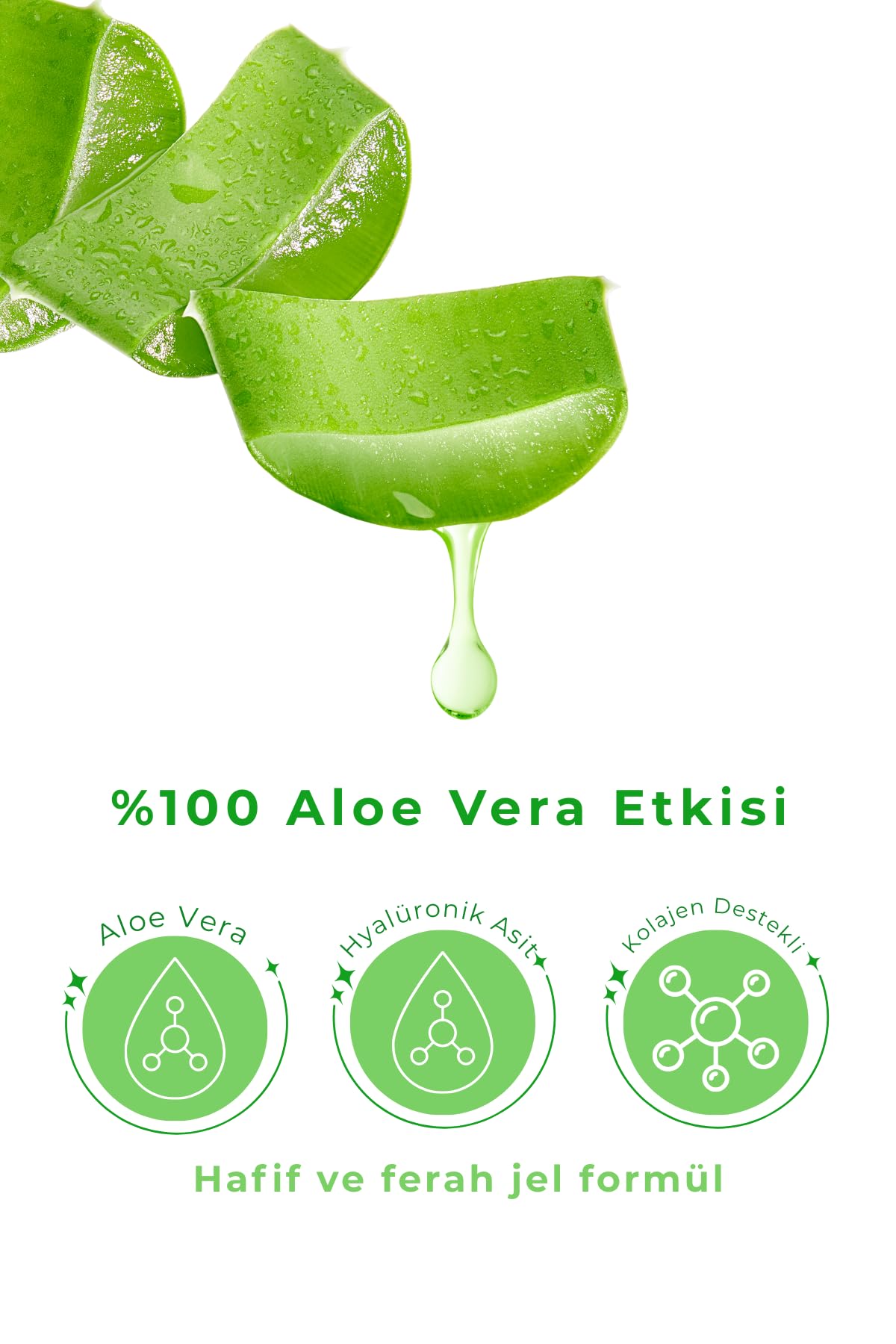 Bio Asia Aloe Vera Jel 250 ml - Kolajen & Hyalüronik Asit İle Yoğun Nemlendirici Formül