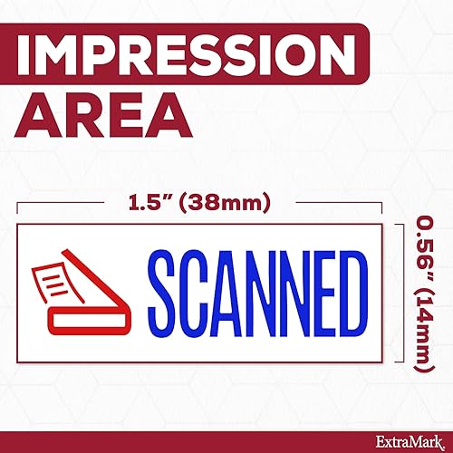 Miniatura 5 de Sello de goma autoentintado de doble color (escaneado) Sello de oficina de 2 colores, pequeño