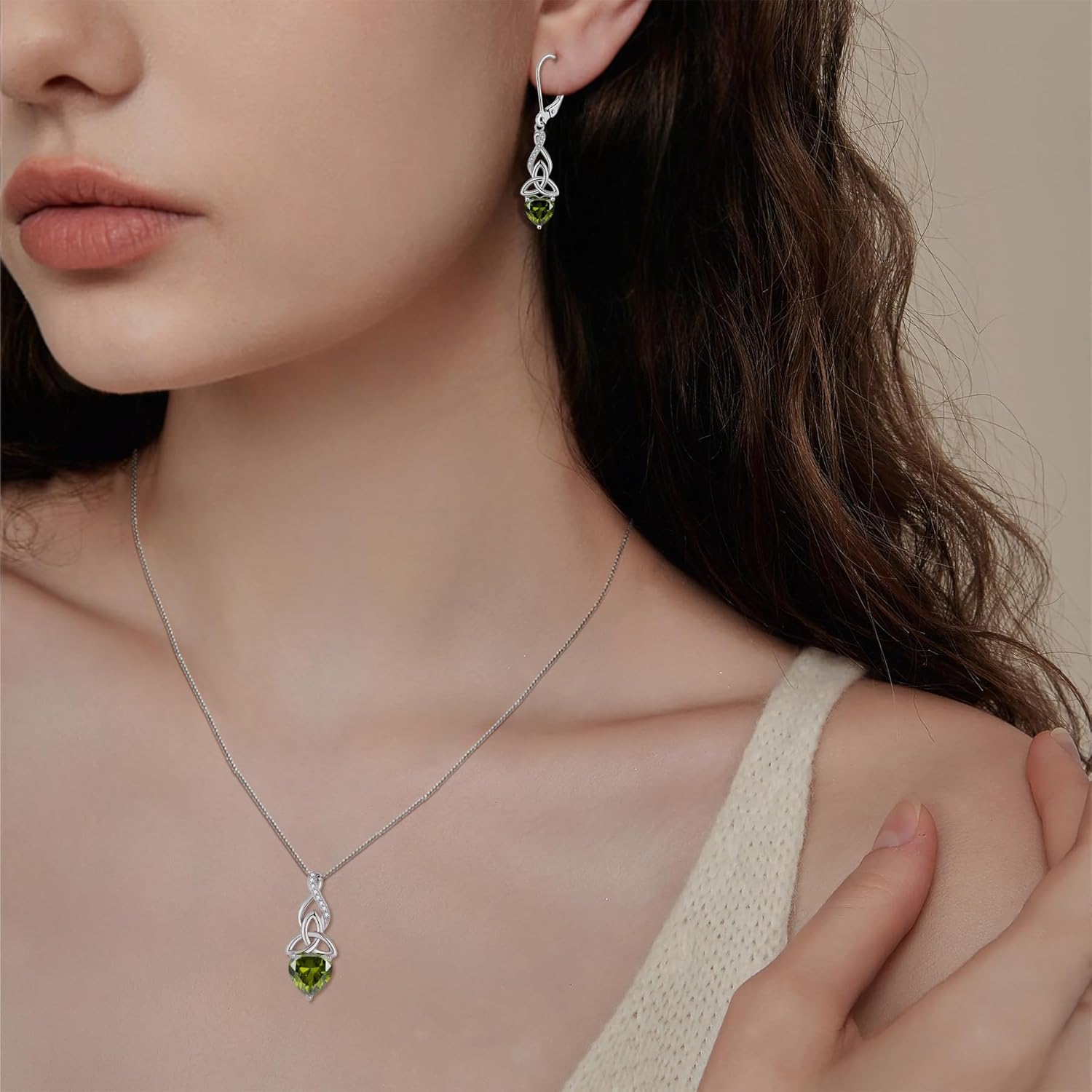 Infinity Celtic Knot Necklace for Women 925 Sterling Silver Irish Necklace Birthstone Jewelry Gifts for Her - Image 2