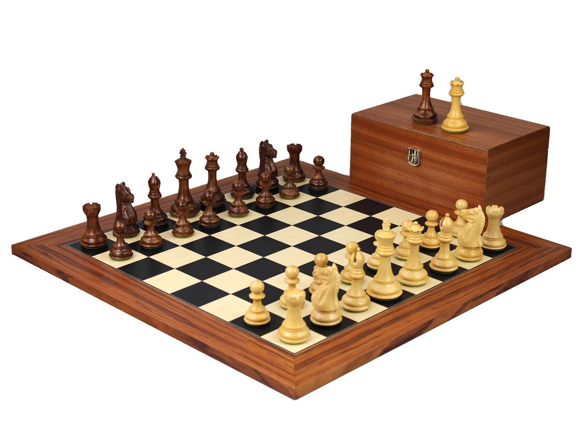 Wooden Backgammon Set Red Walnut- 19"