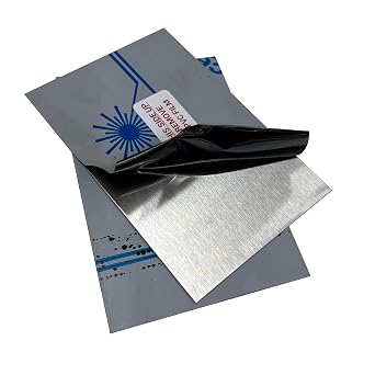 Grade 304 Stainless Steel Sheet Metal w/ #4 Brushed Finish, 4" x 6", 2pcs 4" x 6", 20 Ga.