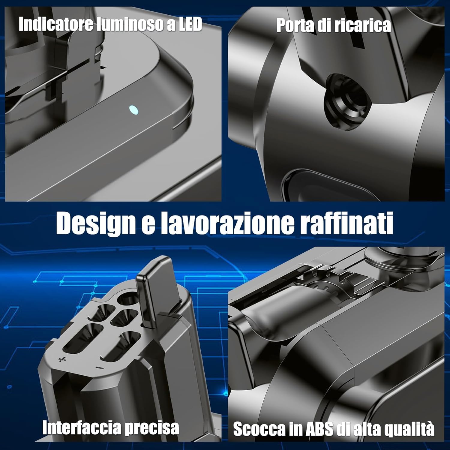 V11 Batteria per Dyson V11, V15 Batteria Compatibile con aspirapolvere V11C (tipo pulsante) V15 SV15 SV16 SV22 SV28 (Non per V11 tipo vite)