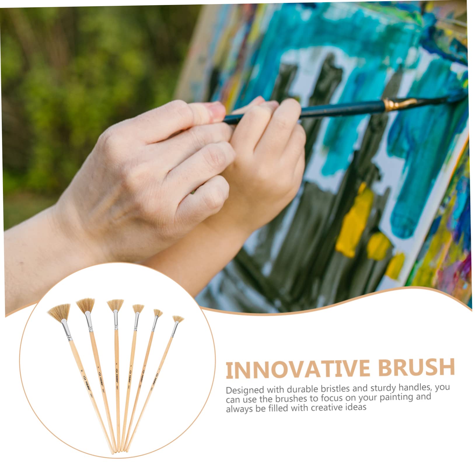 Lurrose Kit De 4 Pinceaux Aquarelle Portables Multifonctions Design Ergonomique Résistant À Lusure pour La Pratique Artistique Quotidienne Et Les Projets Scolaires 6 Pièces X 4
