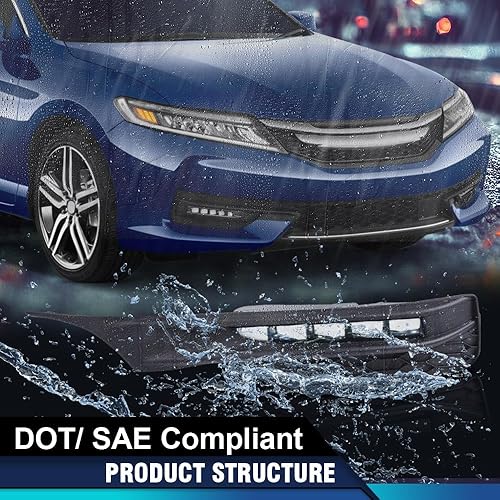 Miniatura 5 de PIT66 Luz antiniebla para parachoques delantero, compatible con Honda Accord Sedan 2016-2017, paquete de 2 lámparas LED para parachoques