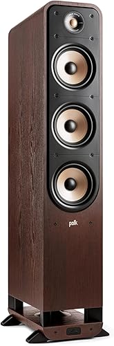 Polk Signature Elite ES60 - Altavoz de pie, audio de alta resolución, compatible con Dolby Atmos y DTSX, tweeter de 1 pulg3 woofers de 6.5 pulg,