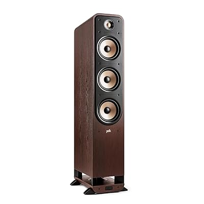 Polk Signature Elite ES60 Tower Speaker - Hi-Res Certified, Dolby Atmos Speakers & DTS:X Compatible, 1" Tweeter & (3) 6.5" Woofers, Power Port Technology for Effortless Bass, Contemporary Walnut
